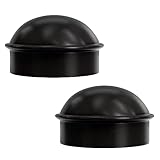 VIVIDA 4' Chain Link Post Caps, Black Post Cap for Chain Link Fence, for 4' OD Pipe, Black Powder Coated, 2 PCS