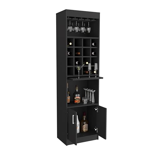 Mueble de almacenamiento con soporte para 16 botellas de vino miniatura 7