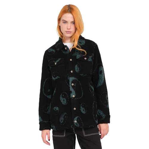 Surchemise Silent Sherpa Volcom femme noire taille S veste à carreaux