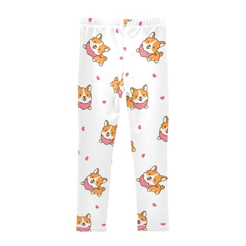 Bib Puppy Girls Leggings,Workout Leggings for Girls Toddler Athletic Legging Size for 3-10T2