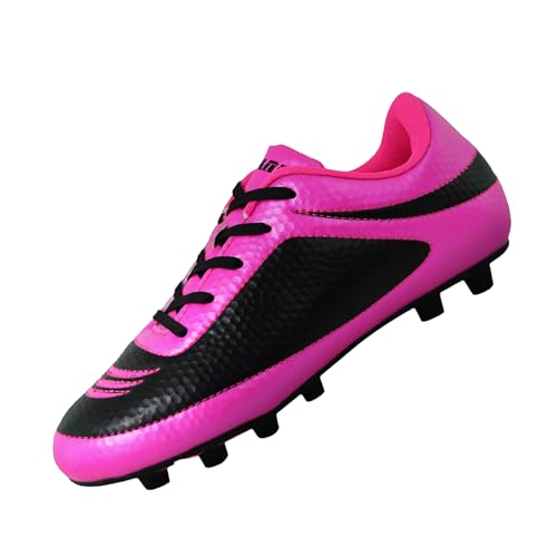 Vizari Infinity FG Soccer Cleats | Firm Ground Soccer Cleats for Outdoor Surfaces and Fields | Lightweight and Easy to wear Youth Soccer Cleats | Pink/Black | Toddler