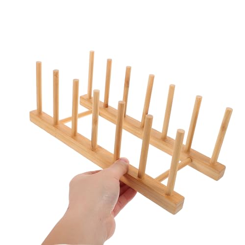 Image of NUOBESTY Wooden Thread Holder Sewing Spool Storage Rack Organizer for Embroidery Crochet Quilting Compact 11.81X4.72X4.33In Yarn Dispenser with Easy Assembly