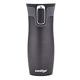 Medidas perfectas: cómoda taza térmica para beber con la mano izquierda o derecha, cabe en la mayoría de soportes para vasos de coche: 8 x 9 x 20, 5 cm; 470 ml; 340 g