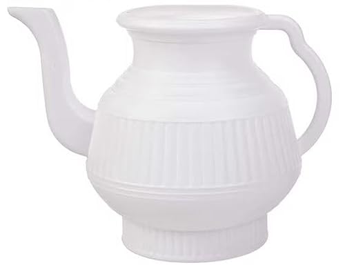 TABAKH Lota | Bodna | Water Mug | Toilet Wash Jug | 2.25 Liters | Lightweight Budna | Use in Bathroom | Personal Cleaning | Durable Easy-Pour | Plastic (White)