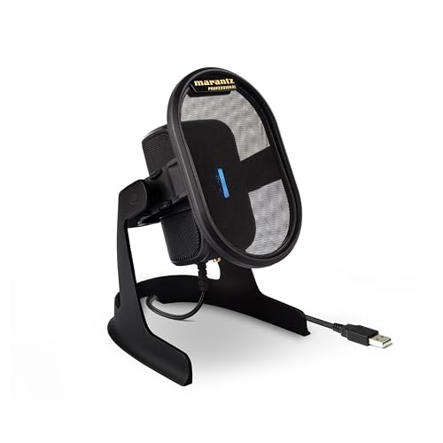 Ya en mundofriki.es: Marantz Professional Umpire - Micrófono USB para PC o Mac, para grabar, emitir pódcasts, streaming y juegos, con soporte de sobremesa, filtro antipop y amortiguador, Micrófono USB de sobremesa