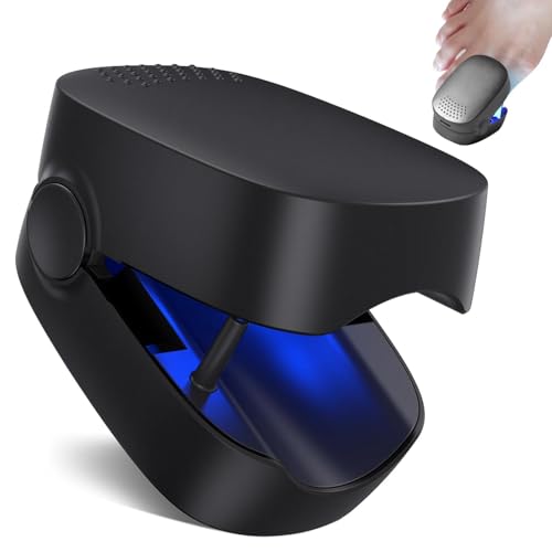 Dispositivo de Limpieza de Hongos en Uñas, Berrlly Dispositivo de Láser de Hongos Uñas 460nm Luz Azul Altamente Efectiva para Hongos en Las Uñas, Fácil de Usar en Casa, Personas Mayores(Negro)