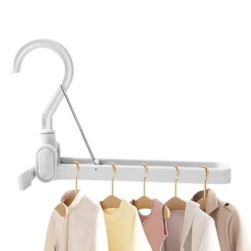 Perchero plegable para ropa, barra de secado plegable con 6 agujeros, organizador de secado de ropa que ahorra espacio para baño, lavandería, hotel