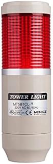 MT5B1CL-R, Stack Tower Light, 56mm Red Color 1 Stack, Steady, Pole mounting Beige Body, 25