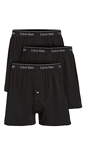 Calvin Klein Men's Cotton Classics Multipack Boxer Briefs, Black, Large