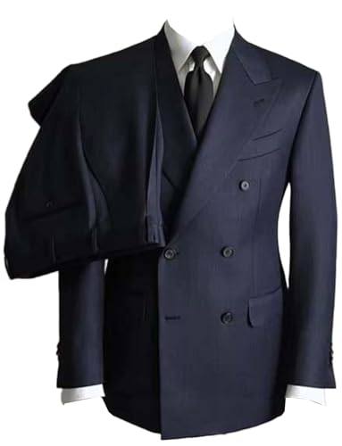Costume 2 pièces homme veste croisée ajustée pour silhouette élancée