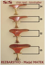 SAS Maple Chinrest for Violin 35mm Height New Model, Natural wood light - Image 3