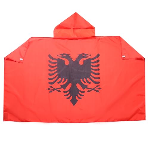 Image of AZ FLAG Albania BODY Flag 3' x 5' - Albanian CAPE FAN flags 90 x 150 cm - Banner 3x5 ft
