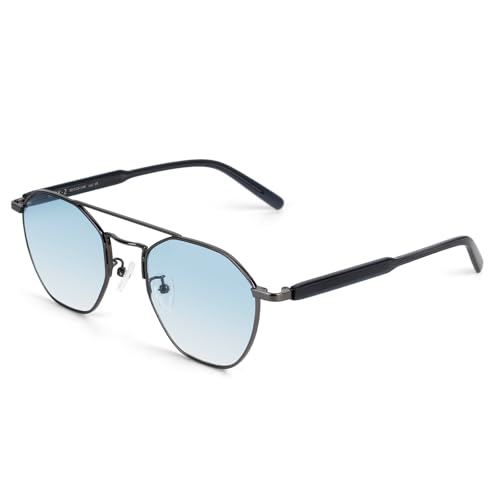VITXZE NVAZ Sports Sunglasses for Men and Women, Fashion Minimalist Design, Non-Slip Nose Pads & HD Clear Lenses, Lightweight Comfort Fit for Running, Driving, Daily Outdoor Activities (Blue)