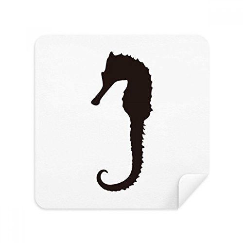 Tissu microfibre pour écran et lunettes avec motif silhouette noire marine