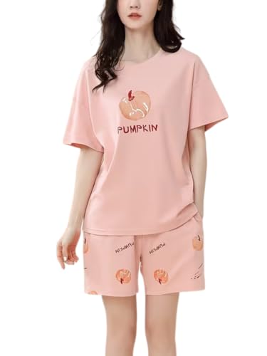 Image of Celary Korean Women's Pyjama Set|Cute Printed T-Shirt & Shorts Set|Soft Cotton Blend Women Night Suit Sleepwear| Shorts Set for Women
