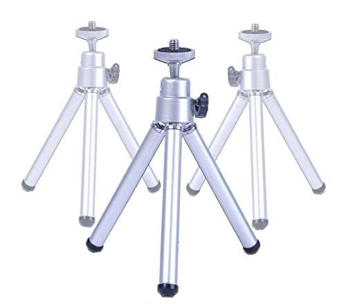 Inov8 Lot de 3 Mini trépieds universels de Bureau (170 mm) - Idéal pour Les Vloggers pour configurer Plusieurs Angles d'appareil Photo/lumière/Microphone Cover