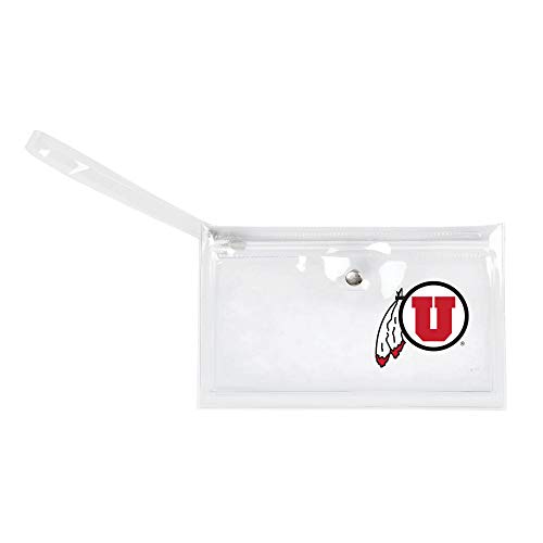 Image of Littlearth - LIWXY NCAA Utah Utes Unisex Ncaancaa Ticket Wristlet, Clear, 9 inch by 5.25 inch
