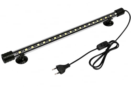 Image of Venus Aqua LED Aquarium Light for Fish Tank, IP68 Waterproof Fully Submersible Aquarium Lamp with 2 Suction Cups, Bright White LED Light, 52 cm