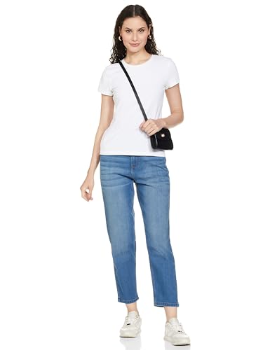 Image of Amazon Brand - INKAST Women's High Rise Ankle Length MOM Fit Jeans