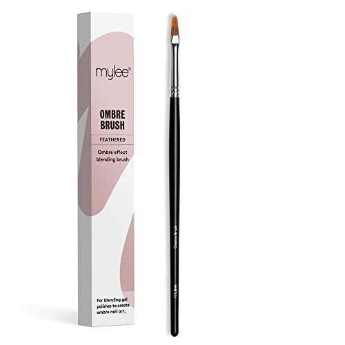 Mylee Brush For Gel Nail Art & Polish Application, 7 Designs, Oval, Angled, Ombre, Fine
