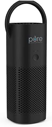 Pure Enrichment PureZone Mini Portable Air Purifier - True HEPA Filter Cleans Air, Helps Alleviate Allergies, Eliminates Smoke & More — Ideal for Traveling, Home, and Office Use (Black)