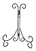 Decorative Black Wrought Iron 12" Plate Stand Easel