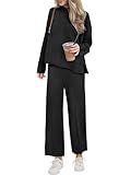 ANRABESS Womens 2 Piece Outfits Sweater Sets Oversized Hoodies Wide Leg Pants Sweatsuit Matching Lounge Set 2024 Fall Clothes