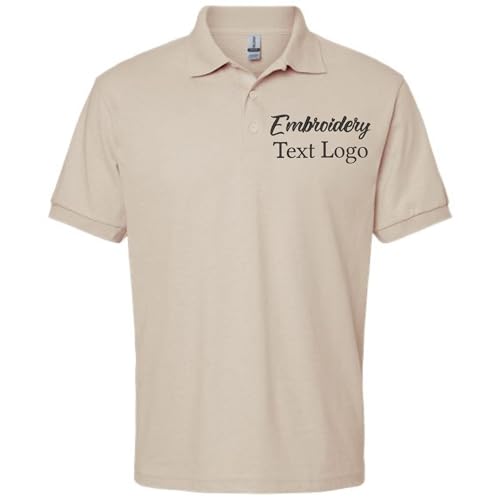 Custom Embroidered Polo Shirt Add Your Personalized Own Embroidery Text & Logo for Adult Unisex Golf T-Shirt Assorted