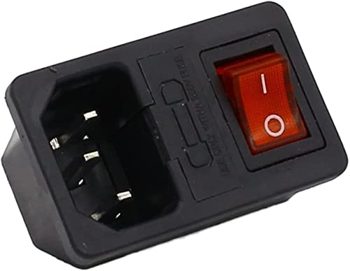 Interrupteur à bascule rouge avec fusible 10A pour sécuriser vos appareils électriques