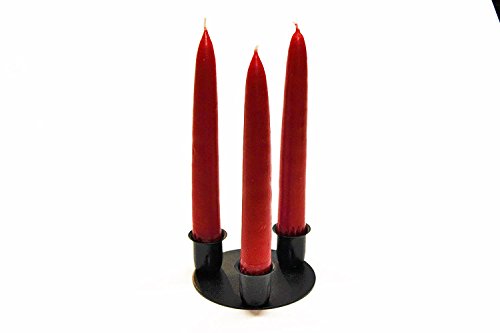 Wrought Iron Triple Taper Candle Insert - Hand Made by Amish