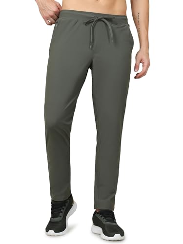 Image of TECHNOSPORT Men's Regular Fit Mid Rise Solid Plus Size Trackpants with Quick Dry, Anti Microbial, SPF50+ for Regular and Sports Use