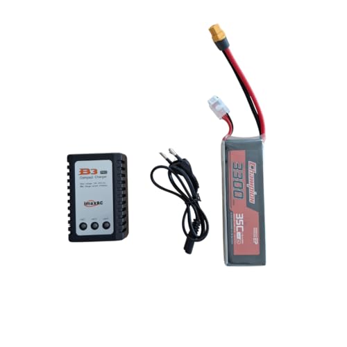 Image of 3300 mah 3S 60C Li-Po Battery with B3 Charger | for RC Drone, Car, Plane and Robots