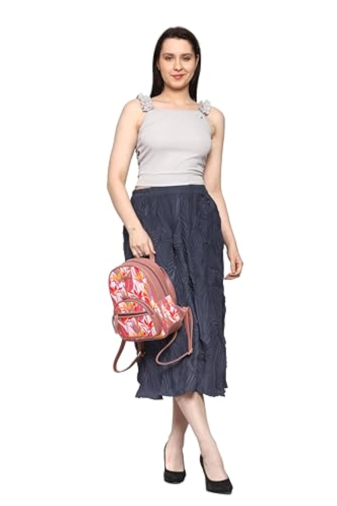 Kawaii Fantasy Gradient Backpack with Rabbit Pendant