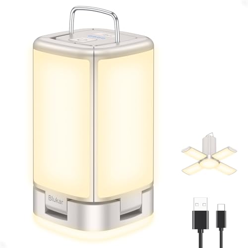 Blukar LED Campinglampe, Superhell 116 LEDs Camping Laterne mit 7 Lichtmodi, USB C Wiederaufladbare 10+ Std. Betriebsdauer Multifunktional Notfallleuchte Zeltlampe für Camp, Wandern, Notfall usw.
