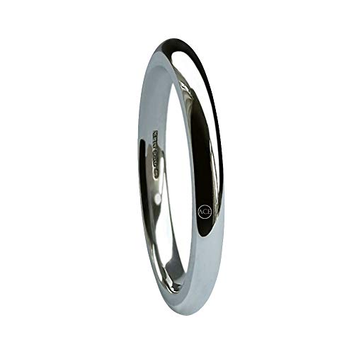Bague alliance en argent sterling poinçonnée 2mm anneau de mariage précieux de haute finition