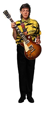 Paul McCartney Wings LES Paul Guitar LIFESIZE Cardboard Standup Standee Cutout Poster Figure Display Prop