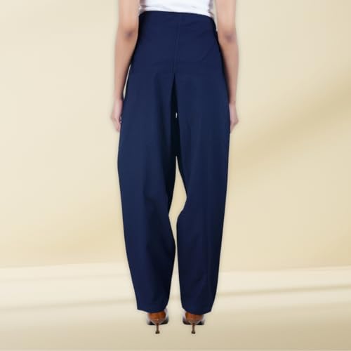 Image of Happy Bunny Salwar Pant - Modern Style Pure Cotton for Women - Ethnic Semi Patiala Trouser - Office,Home - All Day Comfort Wear with Drawstring
