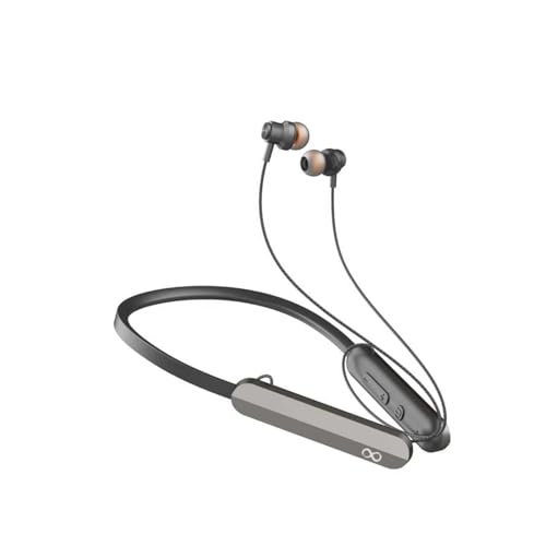 Image of Wireless Neckband Earphones with ENC and 400hours of Playtime (Black)