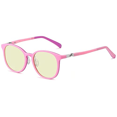 Image of Kids Blue Light Blocking Glasses Boys Girls 360 Hinges Spin Silicone Frame CR39 Lens Computer Gaming Eyewear