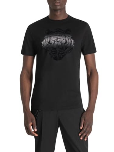 Antony Morato Camisetas Negro MMKS02305 FA100144-9000 Talla L EU, para Hombre