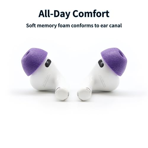Image of Comply TrueGrip MAX | Premium Memory Foam Replacement Earbud Tips for Apple AirPods Pro Gen 3 | Long Lasting Comfort, MAX Durability, Secure Fit, Superior Noise Isolation| Purple (Small) (3 Pairs)