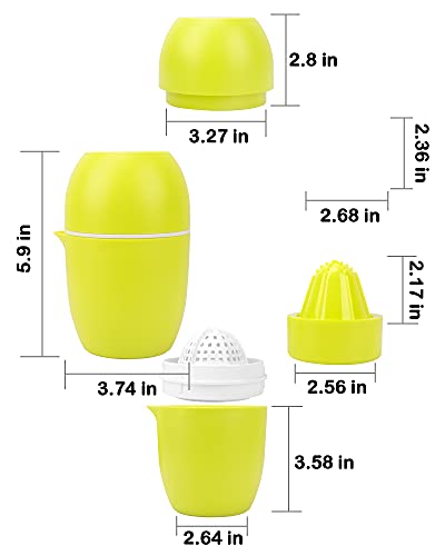 Lechin Hand Juicer Citrus Juicer Hand Lemon Juicer Orange Juicer Unique Lemon Squeezer Manual Juicer With Two Press Options For Different Fruits Citrus Squeezer (Yellow) #TOP6
