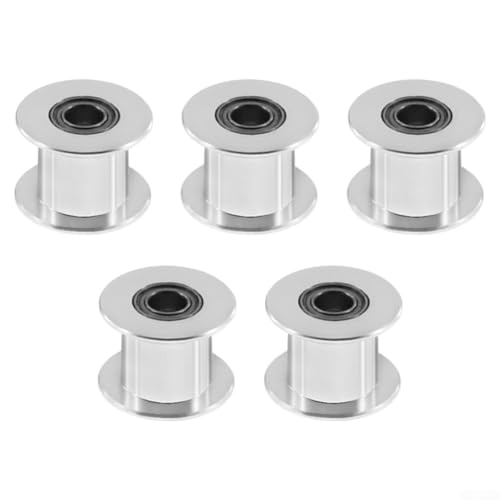 5 piezas para polea tensora de correa dentada 2GT, 20 dientes, orificio de 5 mm para correas dentadas de 10 mm, adecuadas para impresoras 3D y diversas aplicaciones mecánicas (B)