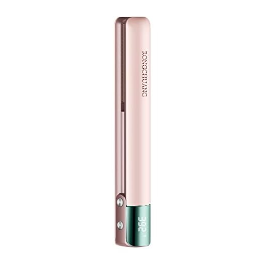 Cordless Hair Straightener Portable Straightener with 4500mAh Rechargeable Battery Safety Latch Adjustable Temperature Fast Heating Floating Plate,Anti-Iron Housing for All Hair Type,Travel