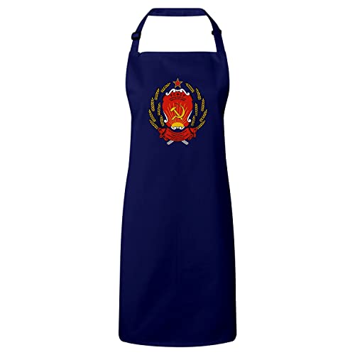 Tablier cuisine URSS cadeau vintage écusson russe navy