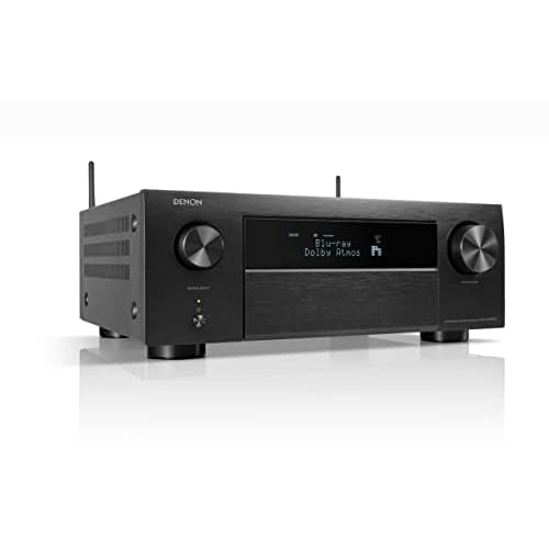 Denon AVC-X4800H 9.4-Kanal AV-Receiver, Verstärker mit Auro-3D, Dolby Atmos, DTS:X,6 "8K-Eingängen und 3 Ausgängen, Bluetooth, Airplay 2, HEOS-Multiroom, Alexa kompatibel, Schwarz