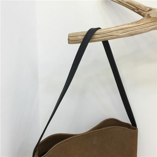 Man Women Retro Suede Tote Handbag Magnetic Buckle Fashion Shoulder Underarm Satchel Fall Winter Mini Hobo Square Bag3