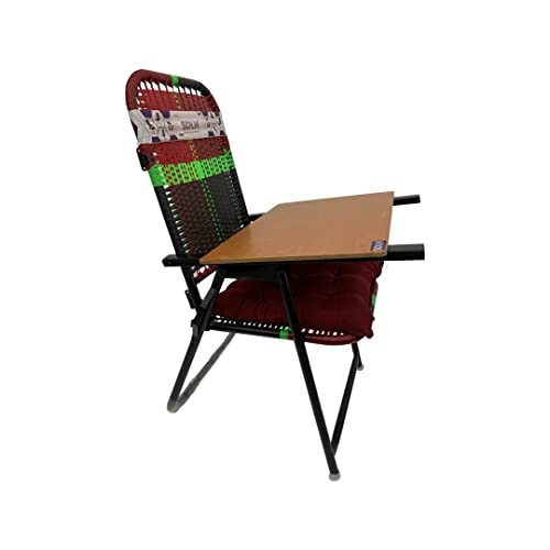 Image of Industries Seating Furniture Folding Plastic. Chair with Strong Square Handle+Free 6mm pad for Laptop and Reading - Multicolour (SDLM-10)