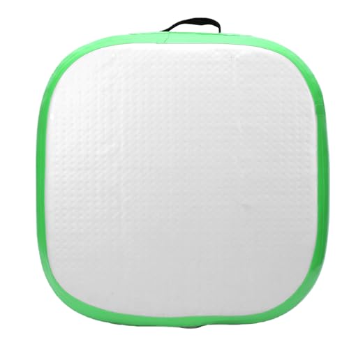 Cojín de ejercicio portátil inflable de PVC colchoneta inflable verde de 66x66cm