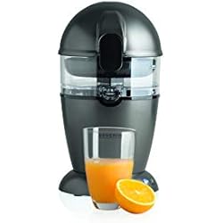 Zumero Amazon SEVERIN Exprimidor automático de cítricos, exprimidor de naranjas eléctrico que aprovecha el zumo al máximo, zumera eléctrica con sistema Easy-Clean, gris metalizado/negro, CP 3537